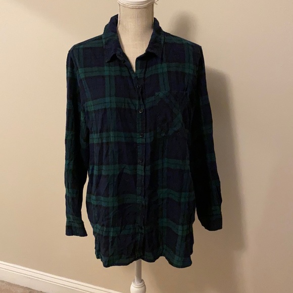 beachlunchlounge Tops - Plaid Flannel by beach lunch lounge